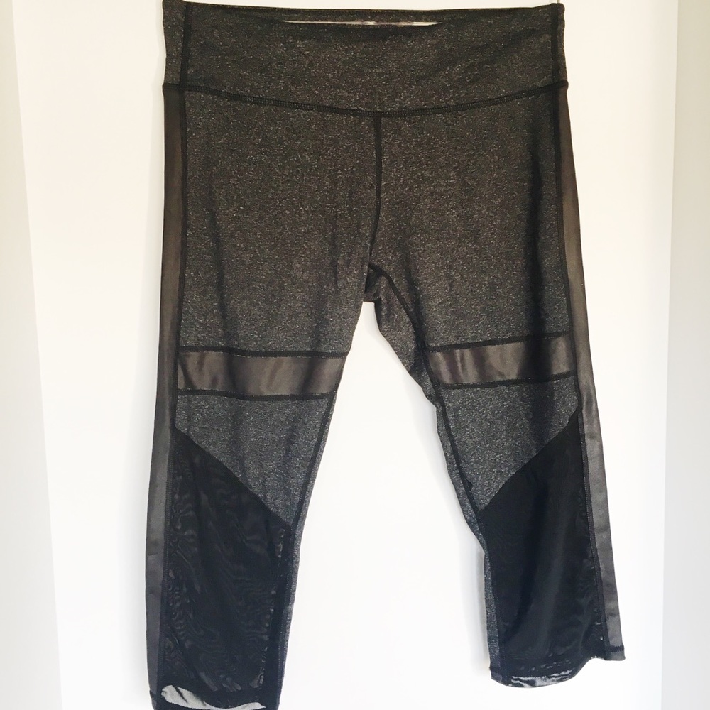 Andrew Marc Leather And Mesh Leggings